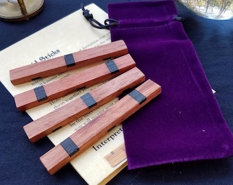 Geomancy - Druid Sticks - Bloodwood with Ebony Inlay
