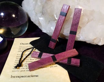 Geomancy - Druid Sticks - Purpleheart with Ebony Inlay