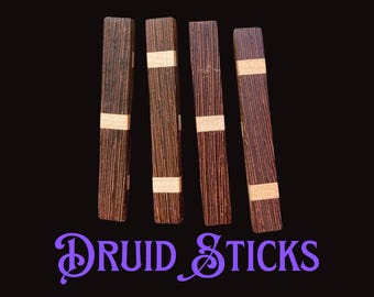 Geomancy - Druid Sticks -  Wenge with Maple Inlay