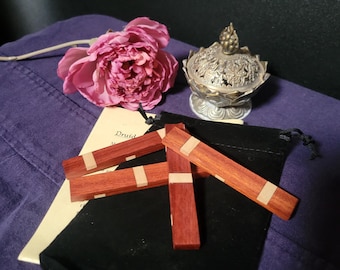 Geomancy - Druid Sticks - Bloodwood with Maple Inlay