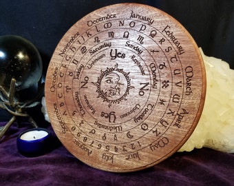 9&quot; Ultimate Sun Moon Pendulum Board - Engraved, Solid Wood