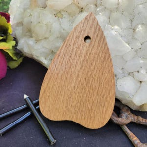 Automatic Writing Planchette - Wood, Brass - Oak