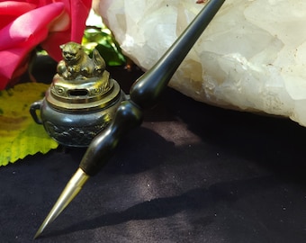 Candle Scribe - Ebony, Brass w/ Dragon's Blood polish