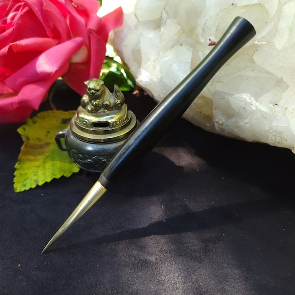 Candle Scribe - Ebony, Brass w/ Mandrake polish