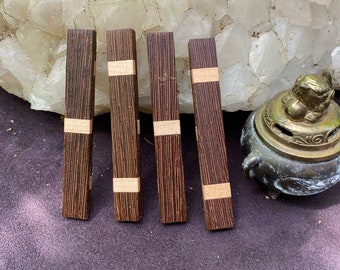 Geomancy - Druid Sticks -  Wenge with Maple Inlay