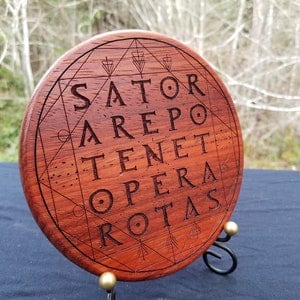 9&quot; SATOR Square in Solid Hardwood
