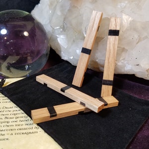 Geomancy - Druid Sticks - Oak with Ebony Inlay
