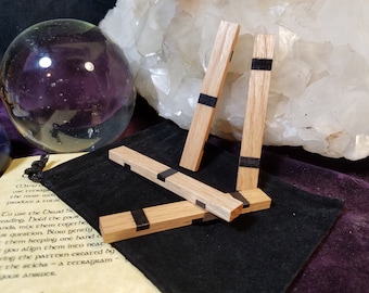 Geomancy - Druid Sticks - Oak with Ebony Inlay