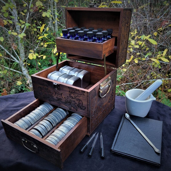 Witches Apothecary - includes tins, bottles and more!