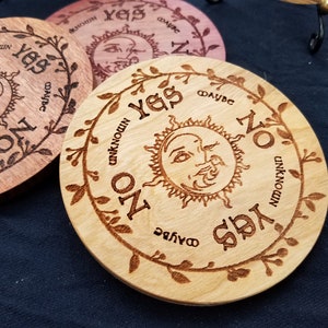 4&quot; Sun & Moon Pendulum Board - Engraved, Solid Domestic or Exotic Hardwood