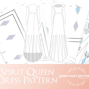 Padrão de vestido Spirit Queen | Tamanho 10 somente PDF