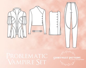 Problematic Vampire Set | PDF Pattern Size 6-30 | Astarion's Gambeson