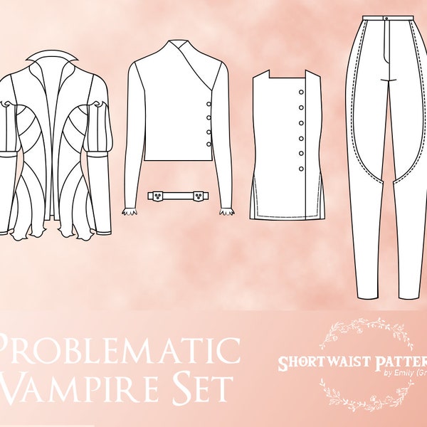 Problematic Vampire Set | PDF Pattern Size 6-30 | Astarion's Gambeson