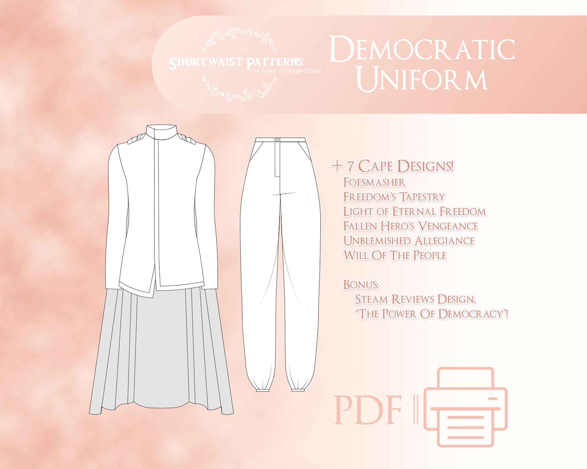 Command Uniform Pattern Democratic Uniform | PDF Pattern Sizes 6-30 - Etsy