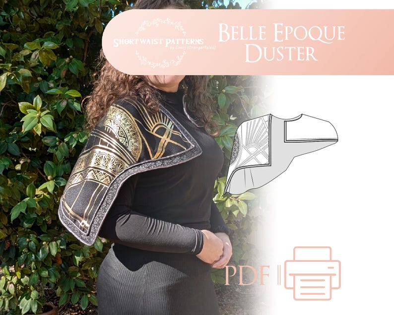 Belle Epoque Duster-Muster | Einheitsgröße PDF Schnittmuster Bild 1