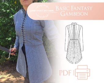 Basic Fantasy Gambeson | PDF Pattern Sizes 6-30