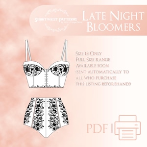 Bombachos nocturnos / Talla 18 (Tallas 6-30 Listado de pedidos anticipados)