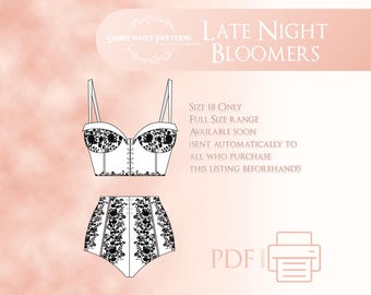 Late Night Bloomers | Size 18 (Sizes 6-30 Pre-Order Listing)