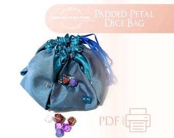 Padded Petal Dice Bag | PDF Sewing Project for Beginners