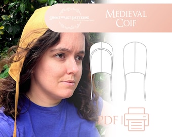 Medieval Coif | (S-XL) 4 Size Pattern PDF