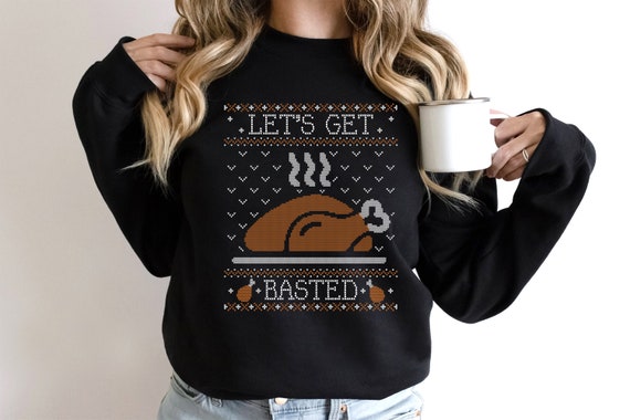 Ugly Thanksgiving Sweater Funny Lets 