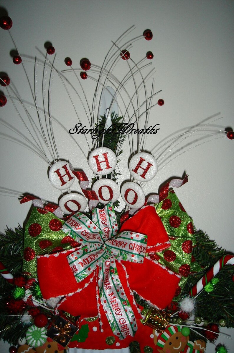 Screen Door Decor Christmas Swag Pine Teardrop Swag Christmas Decoration Santa Swag Holiday Swag Holiday Wreath
