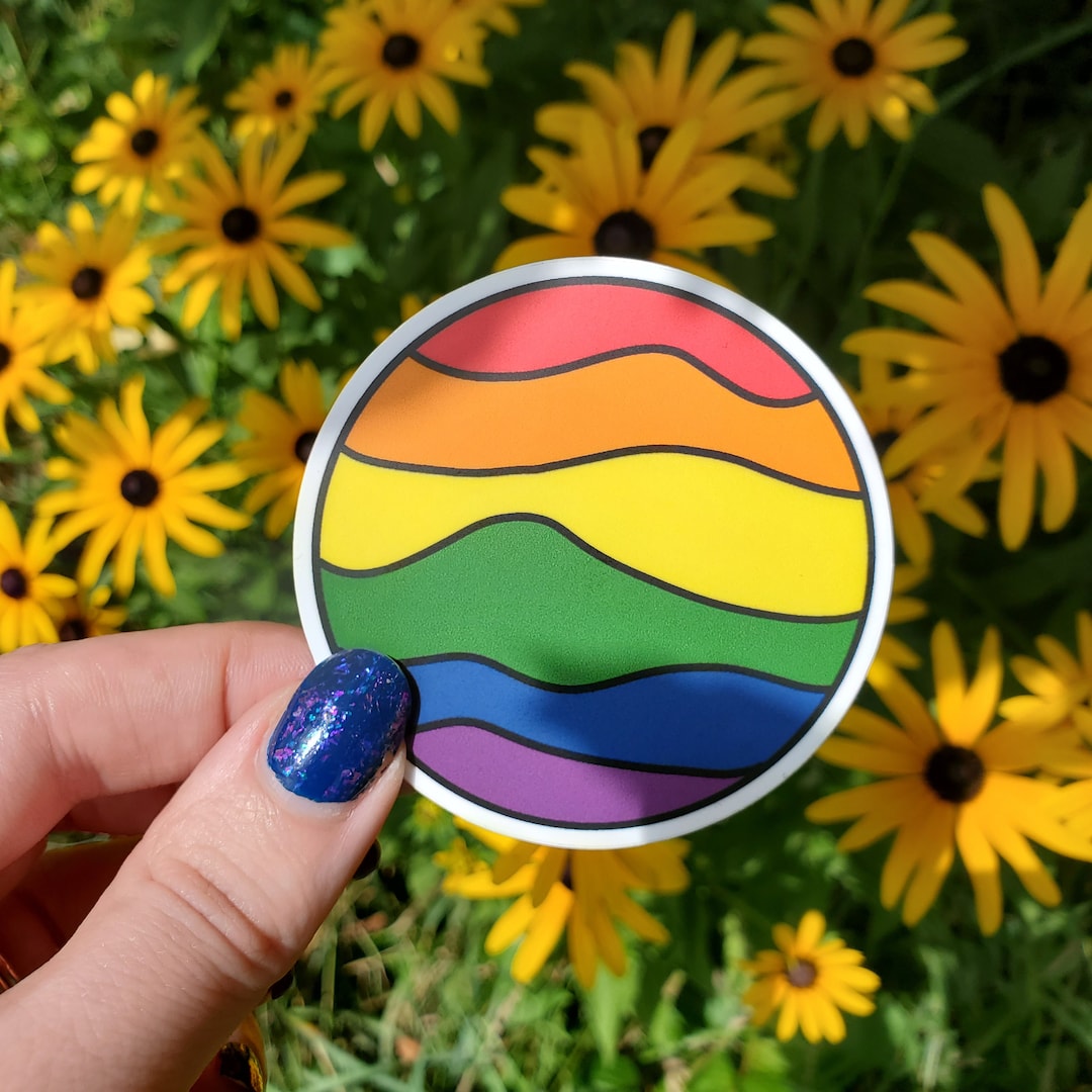 Rainbow Pride Flag Planet Vinyl Sticker - 2.5 Inches | Space | Water ...