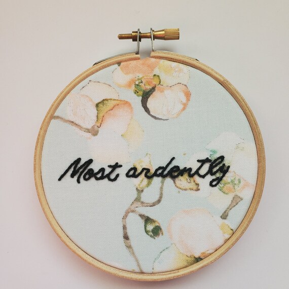 Orgueil Et Prejuges Le Plus Ardent Citation Broderie 4 Etsy Canada