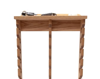 Solid Oak Cap Rack – 30-Cap Display with Top Shelf