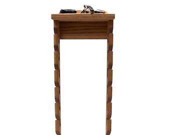 Solid Oak 20-Cap Rack with Display Shelf