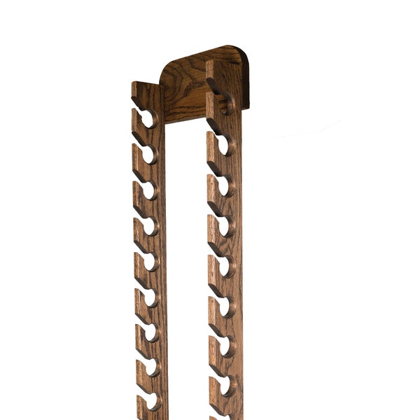 Solid Red Oak Cap Rack - Holds 20 Baseball Caps