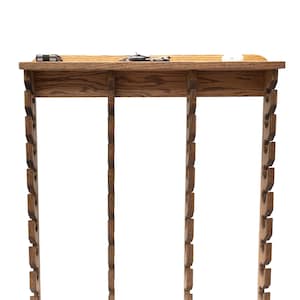 40 Cap Solid Oak Rack With top Shelf- Made To Order - Free Shipping USA