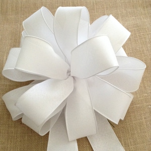 White ChristmasTree Topper White Christmas Lantern Bow Xmas Gift Wrap Decoration White Christmas Wreath Decor White Christmas Decoration