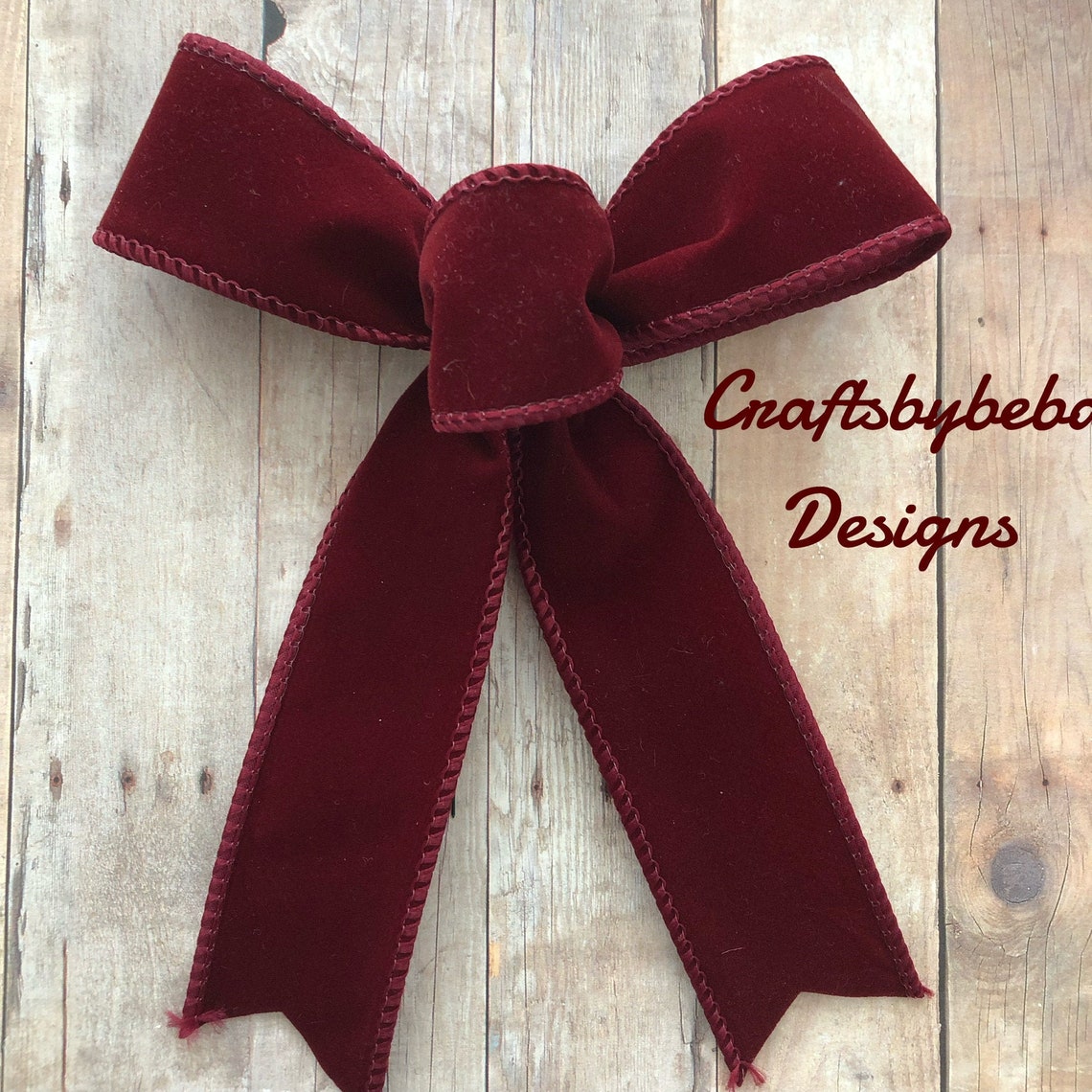Burgundy Decorative Bows / Set of 12 Bows / Burgundy Velvet Etsy