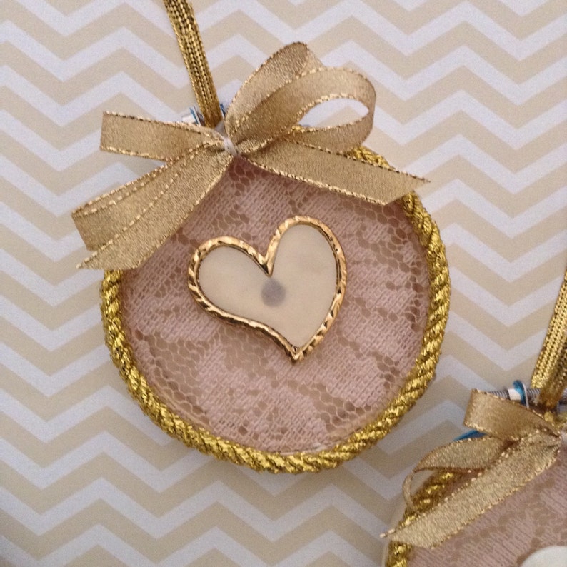 Christmas vintage ornaments Vintage Lace Bamboo Hoop Vintage Christmas Ornaments Antique Ornaments Set of 3 Handmade Vintage Fabric