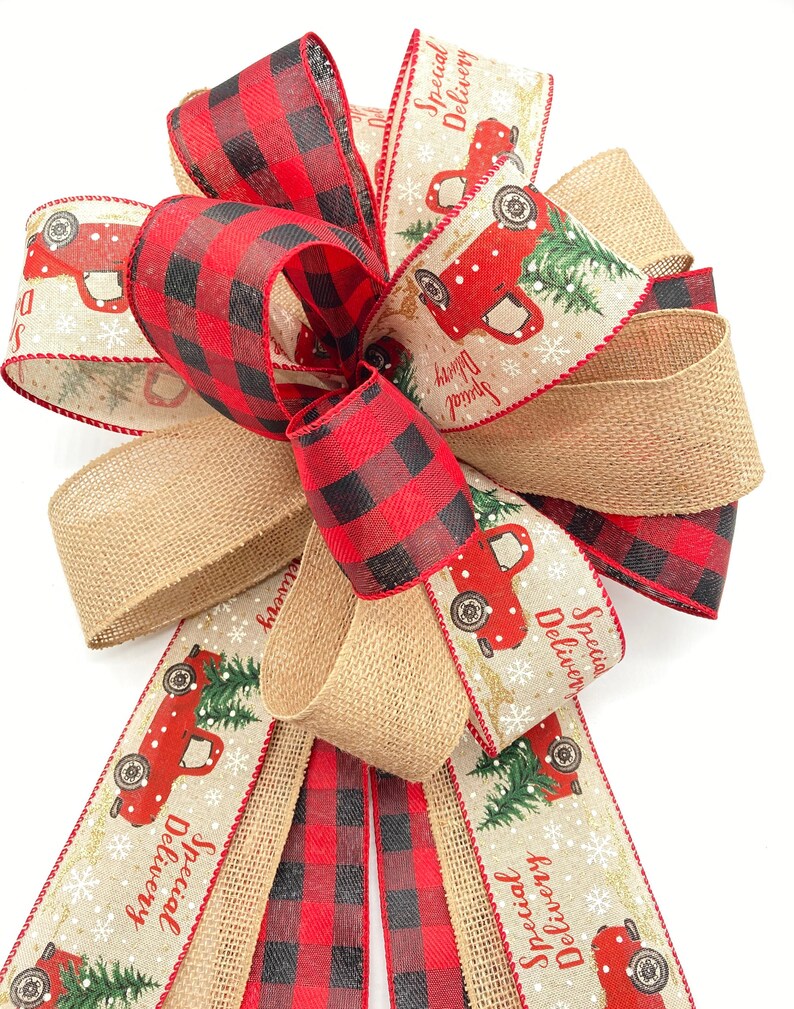 Christmas Tree Topper / Red Truck Tree Topper / Xmas Red Etsy