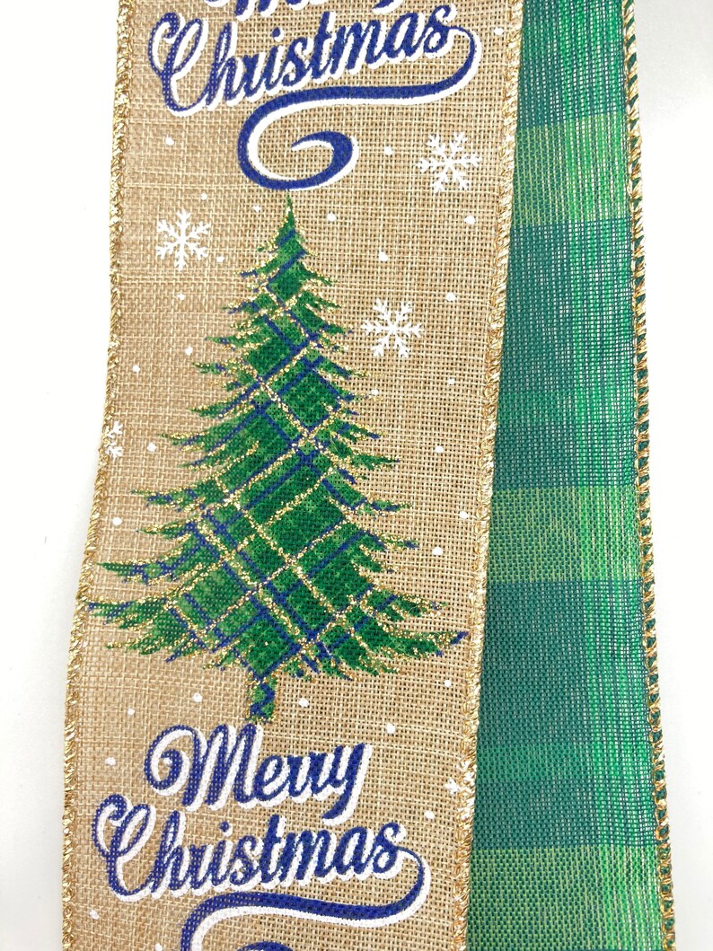 Christmas Tree Topper / Green and Natural Christmas Decorative Etsy