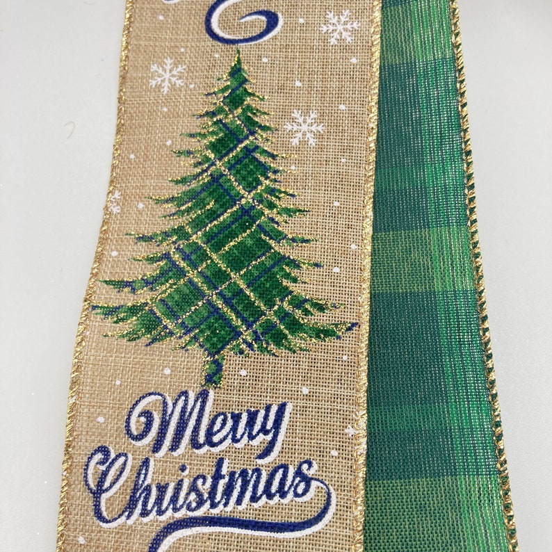 Christmas Tree Topper / Green and Natural Christmas Decorative Etsy