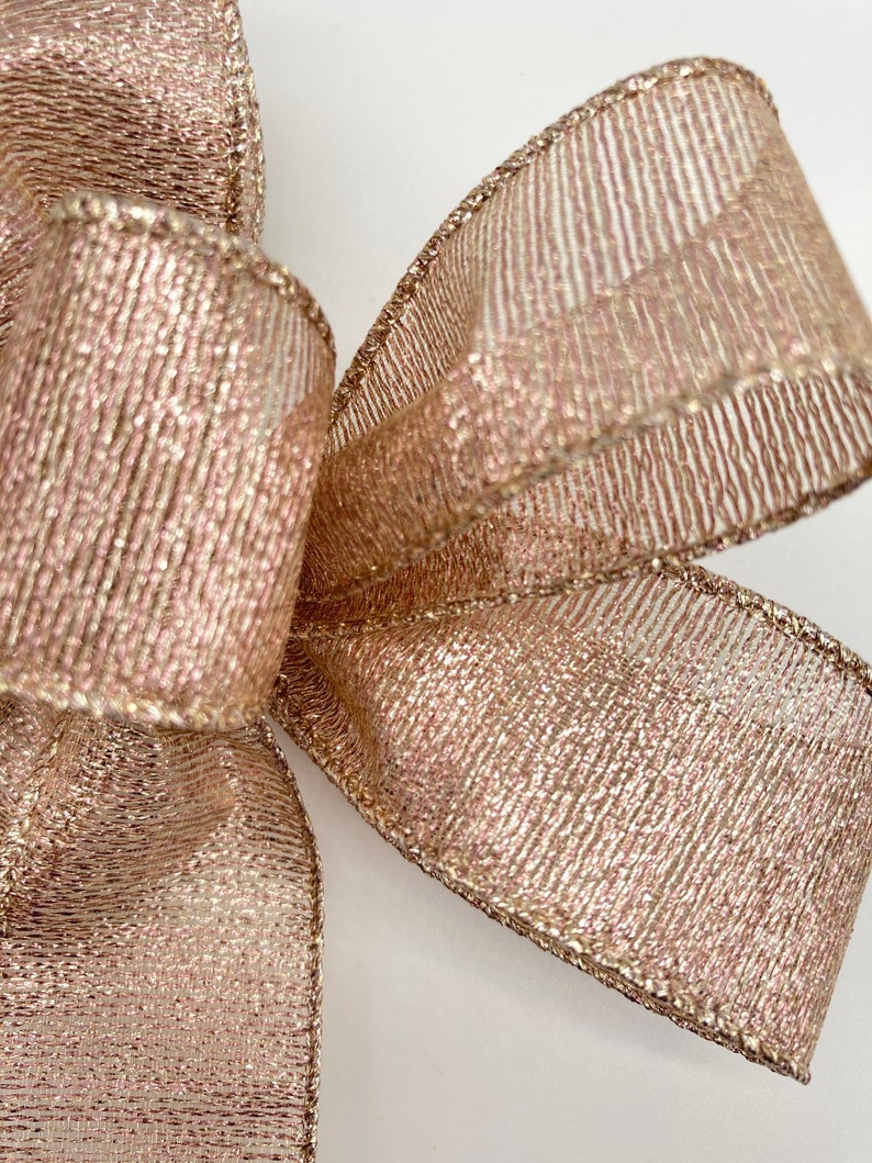 Rose Gold Decorative Bows / Set 8 Bows / Christmas Tree Bow / Etsy