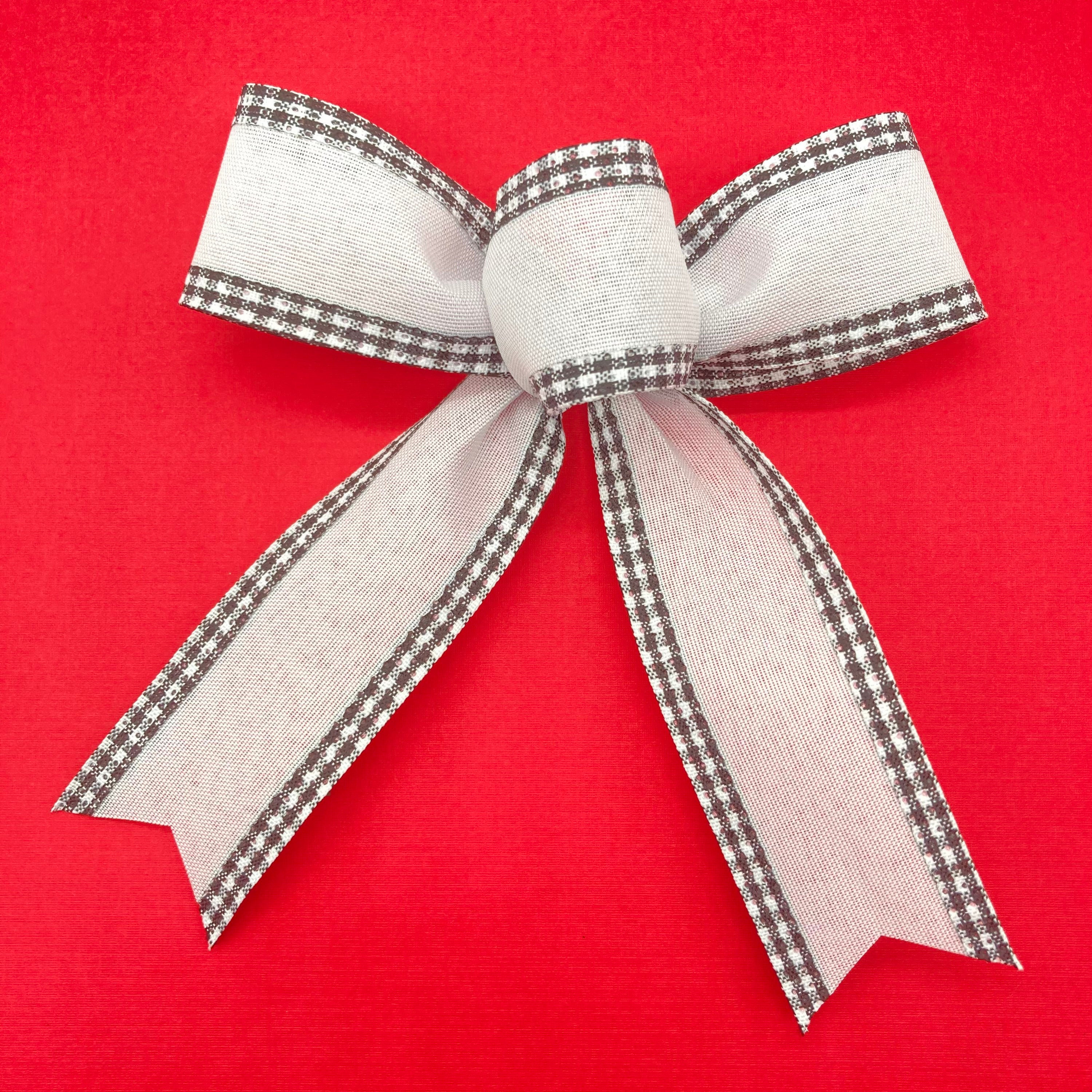 Christmas Black and White Decorative Bows / Set 8 Bows / Small Etsy