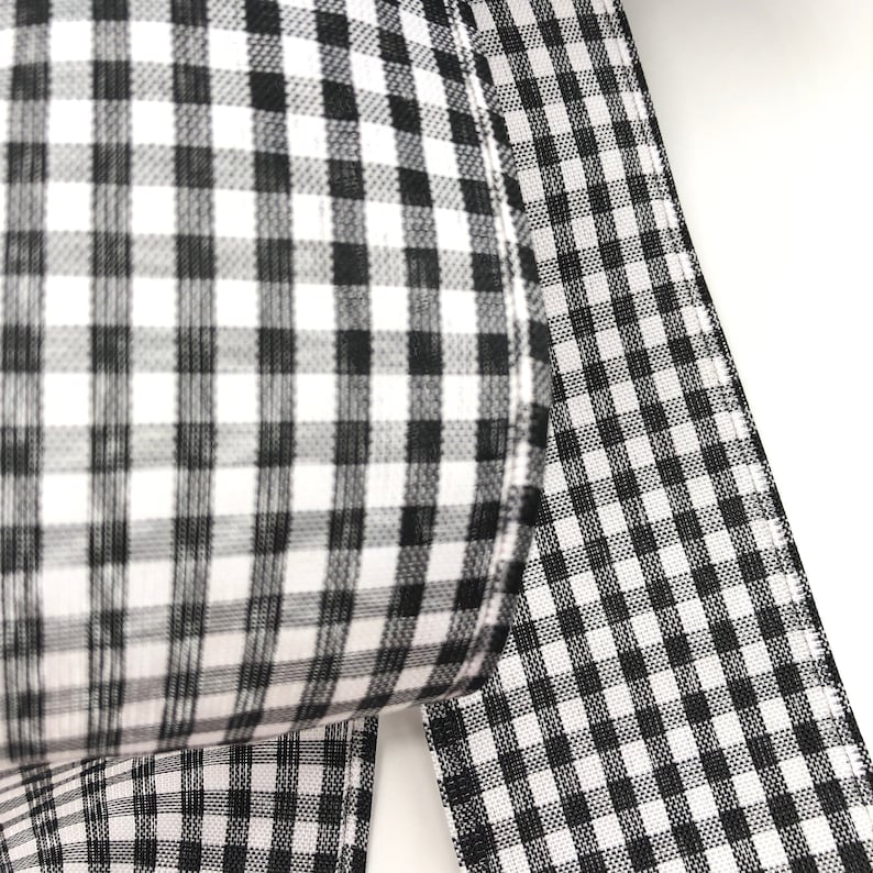 Gingham Black and White Decorative Bow / Christmas Plaid Tree Etsy