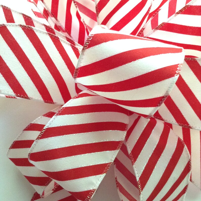 Peppermint Christmas Tree Topper / Red and White Tree Topper / Etsy