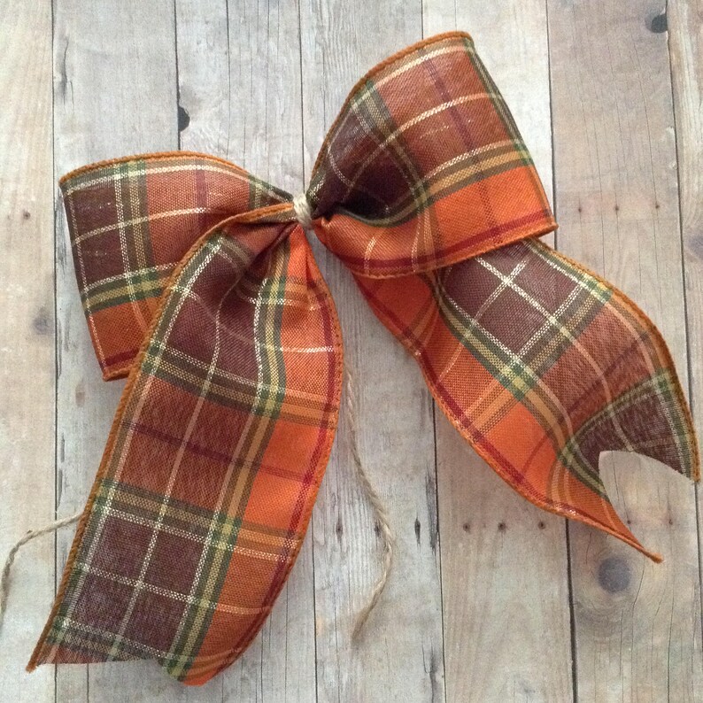 Harvest Decorative Bows / Fall Small Bows / Autumn Plaid Bows Etsy