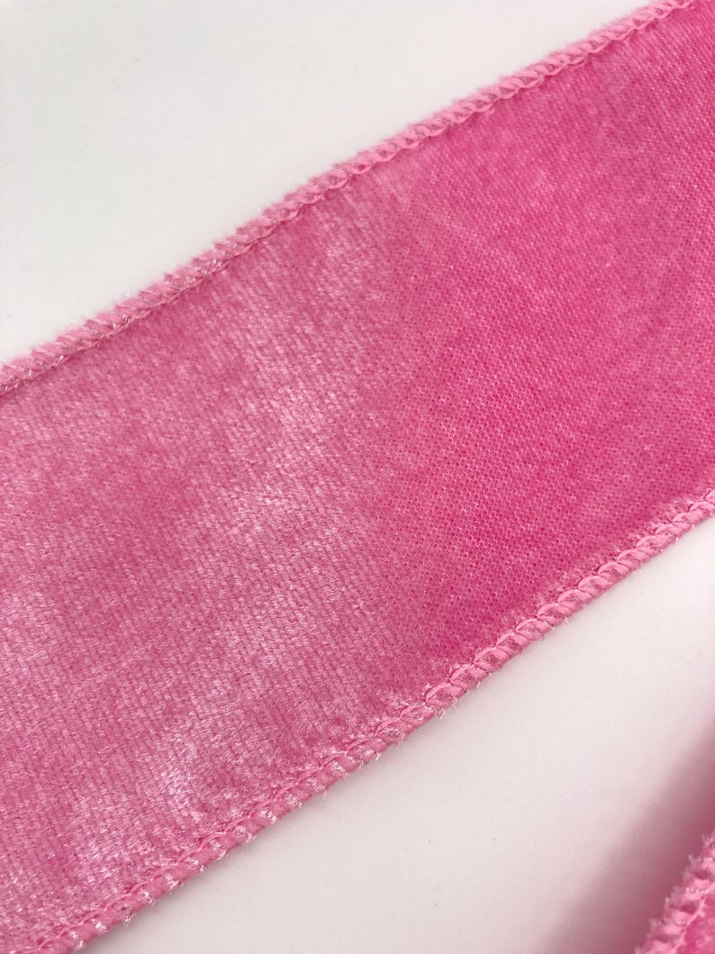 Pink Velvet Christmas Tree Topper : Wreath Bow - Etsy