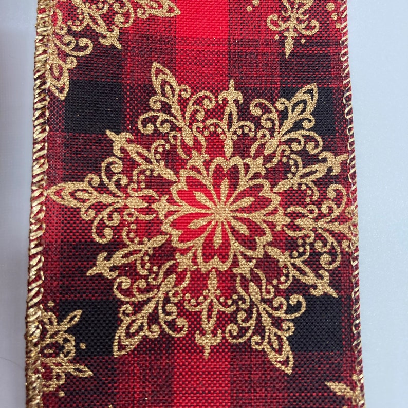 Christmas Tree Topper / Red and Gold Tree Topper / Christmas Etsy