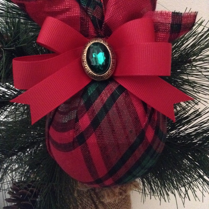 Plaid Fabric Ornaments / Christmas Ornaments / Set of 2 / Xmas Etsy UK