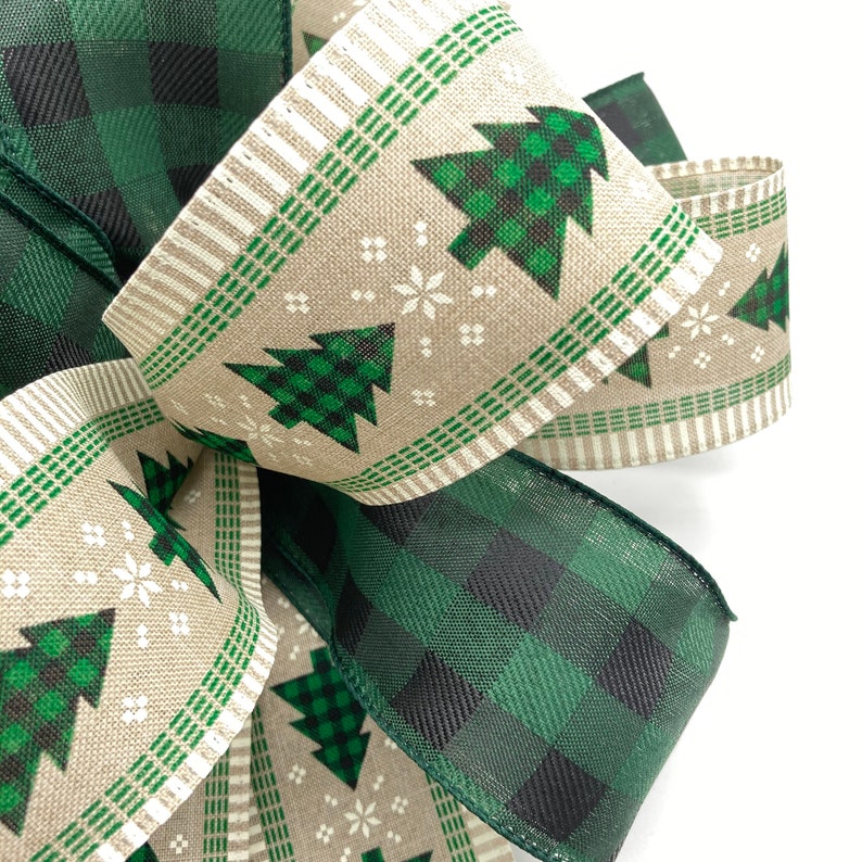 Christmas Tree Topper / Green and Black Xmas Tree Topper / Etsy