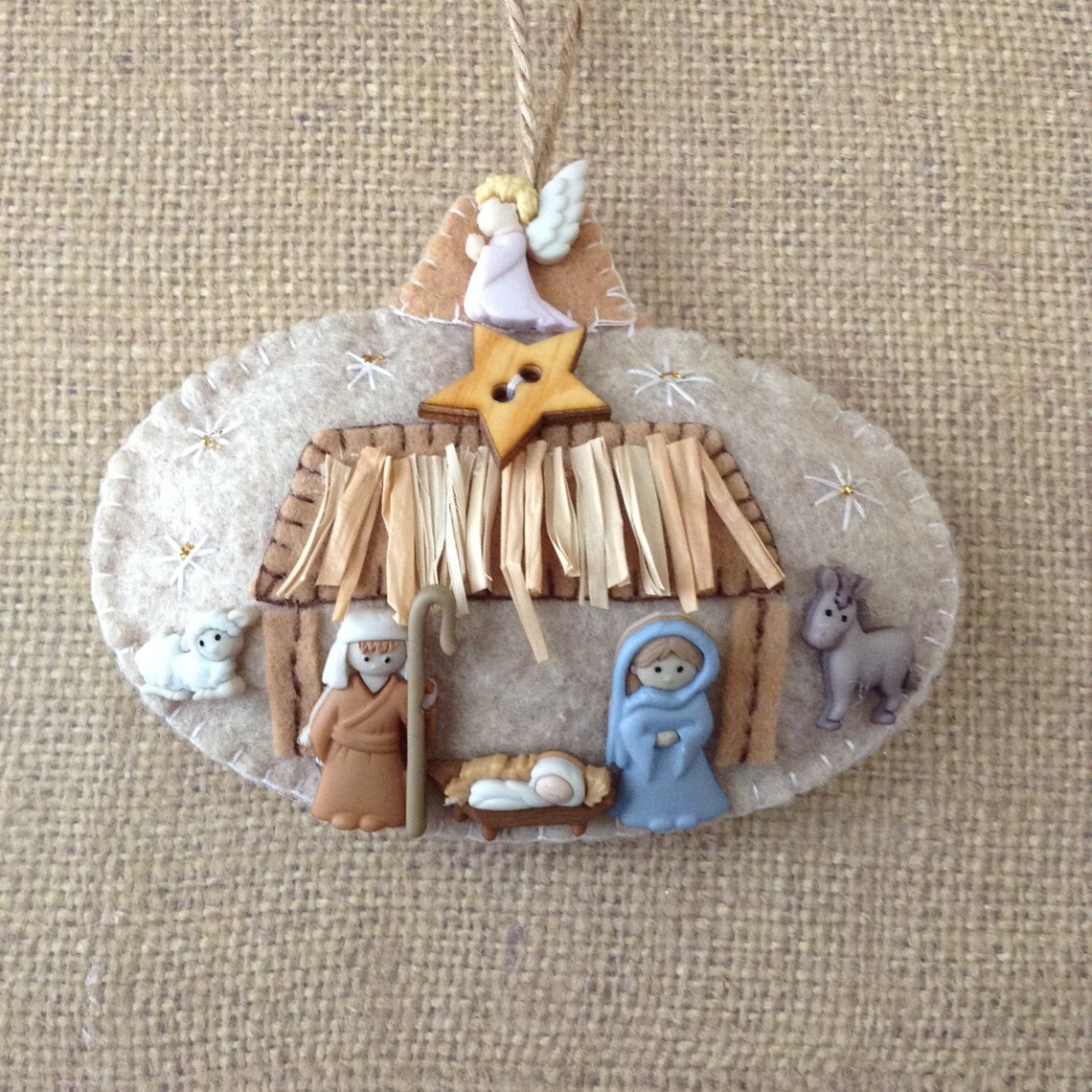Nativity Felt Ornament / Christmas Felt Nativity Decor / - Etsy