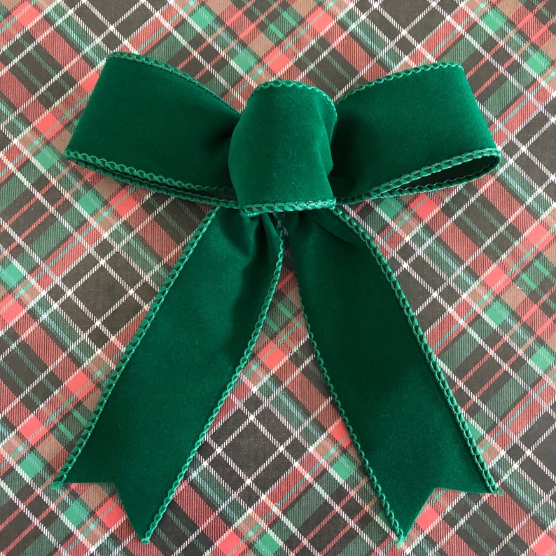 Green Velvet Decorative Bows / Set of 12 Bows / Emerald Green Etsy