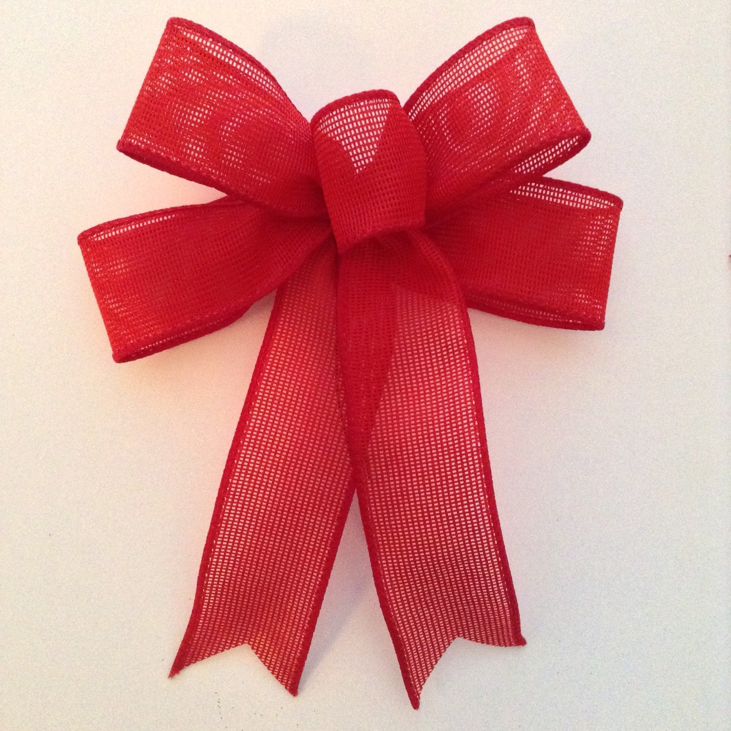 Red Bows / Christmas Decorative Bows / Small Red Burlap Bows / | Etsy